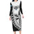 Custom Fiji Rugby Long Sleeve Bodycon Dress Go Champions Fijian Tapa Cloth