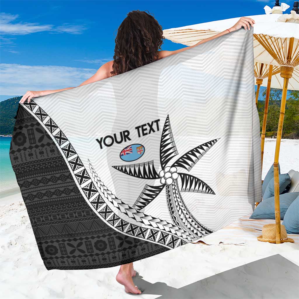 Custom Fiji Rugby Sarong Go Champions Fijian Tapa Cloth LT14 One Size 44 x 66 inches White - Polynesian Pride