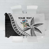 Custom Fiji Rugby Tablecloth Go Champions Fijian Tapa Cloth LT14 White - Polynesian Pride