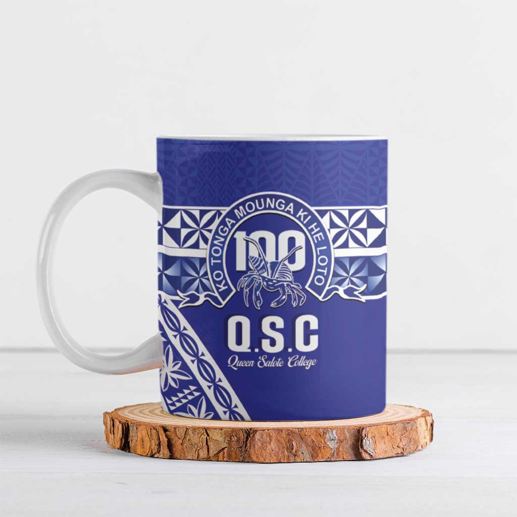 Personalised Queen Salote College Ceramic Mug Kolisi Fefine 100th Anniversary Kupesi Blue LT14 Blue - Polynesian Pride