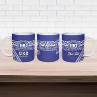 Personalised Queen Salote College Ceramic Mug Kolisi Fefine 100th Anniversary Kupesi Blue LT14 - Polynesian Pride