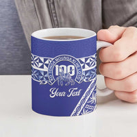 Personalised Queen Salote College Ceramic Mug Kolisi Fefine 100th Anniversary Kupesi Blue LT14 - Polynesian Pride
