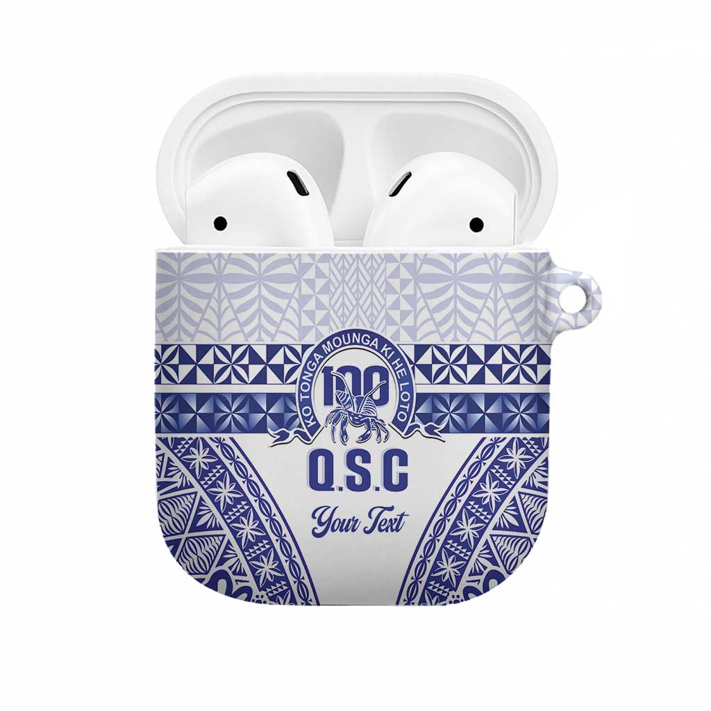 Personalised Queen Salote College AirPods Case Kolisi Fefine 100th Anniversary Kupesi White LT14 White - Polynesian Pride