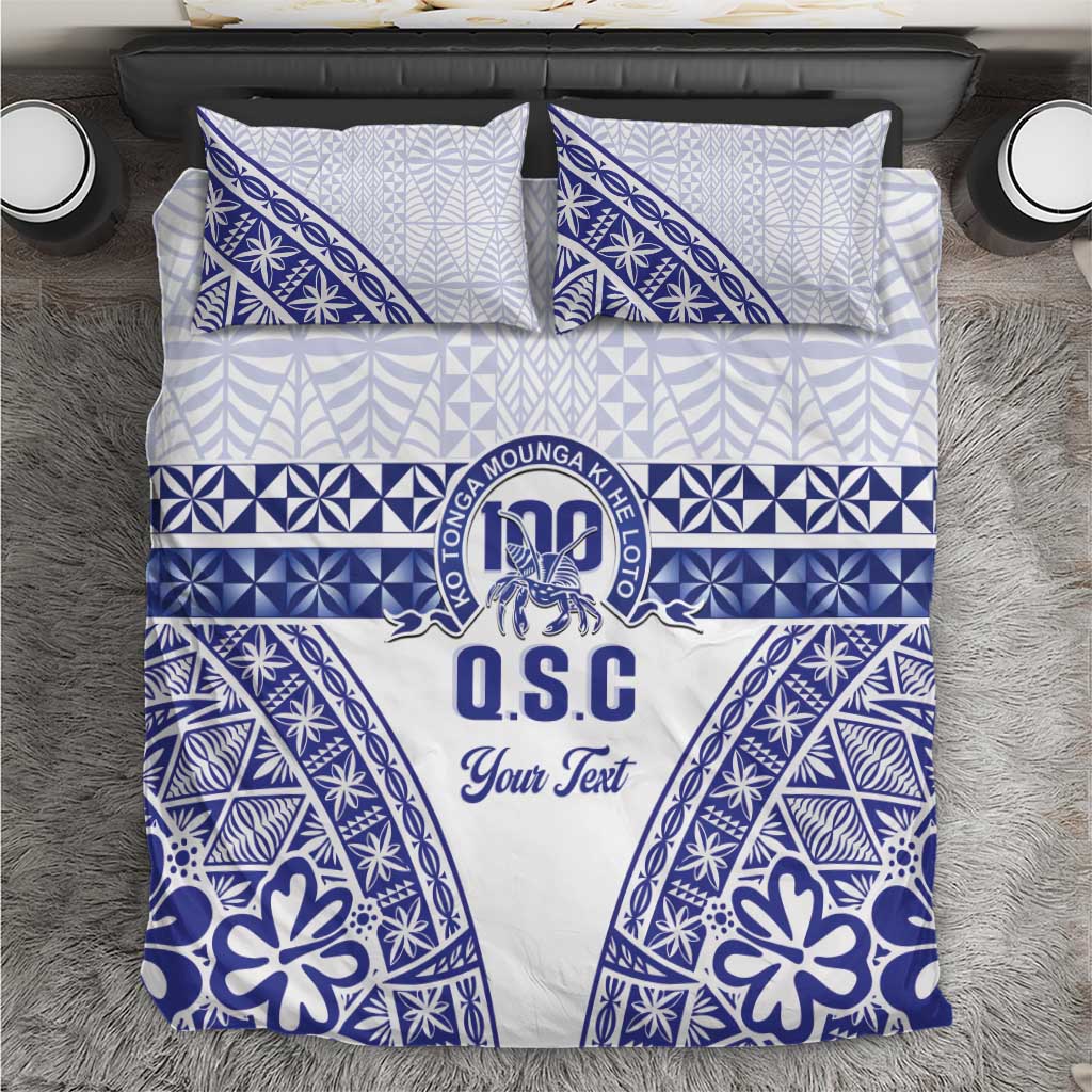 Personalised Queen Salote College Bedding Set Kolisi Fefine 100th Anniversary Kupesi White LT14 White - Polynesian Pride