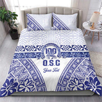 Personalised Queen Salote College Bedding Set Kolisi Fefine 100th Anniversary Kupesi White LT14 - Polynesian Pride