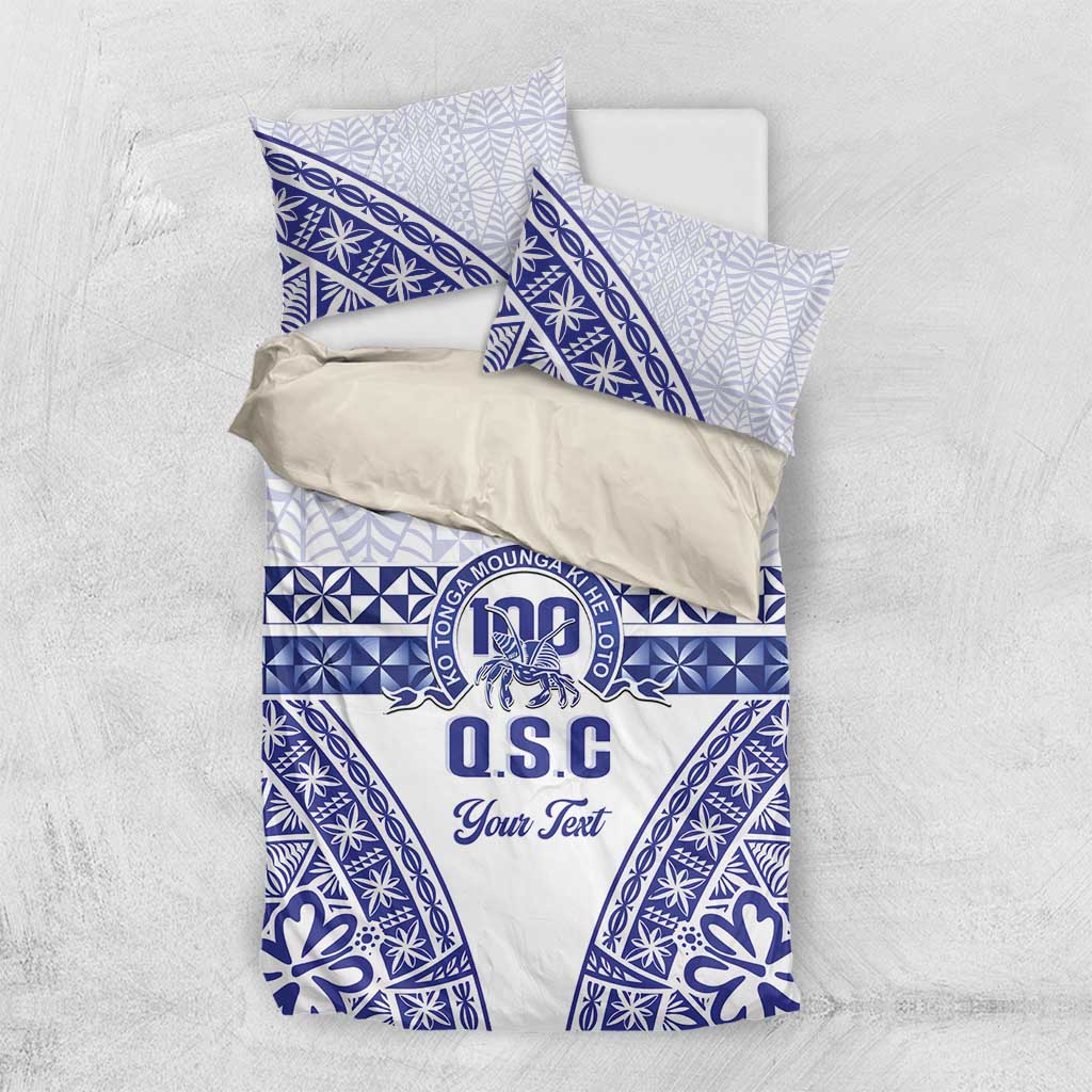 Personalised Queen Salote College Bedding Set Kolisi Fefine 100th Anniversary Kupesi White LT14 US Twin 172cm x 218cm White - Polynesian Pride