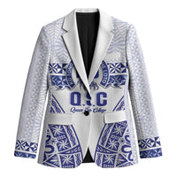 Personalised Queen Salote College Blazer Kolisi Fefine 100th Anniversary Kupesi White LT14 Unisex White - Polynesian Pride