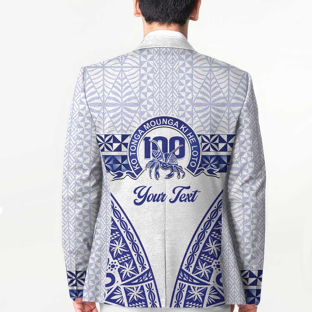 Personalised Queen Salote College Blazer Kolisi Fefine 100th Anniversary Kupesi White LT14 - Polynesian Pride