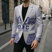 Personalised Queen Salote College Blazer Kolisi Fefine 100th Anniversary Kupesi White LT14 - Polynesian Pride
