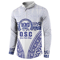 Personalised Queen Salote College Button Sweatshirt Kolisi Fefine 100th Anniversary Kupesi White LT14 - Polynesian Pride