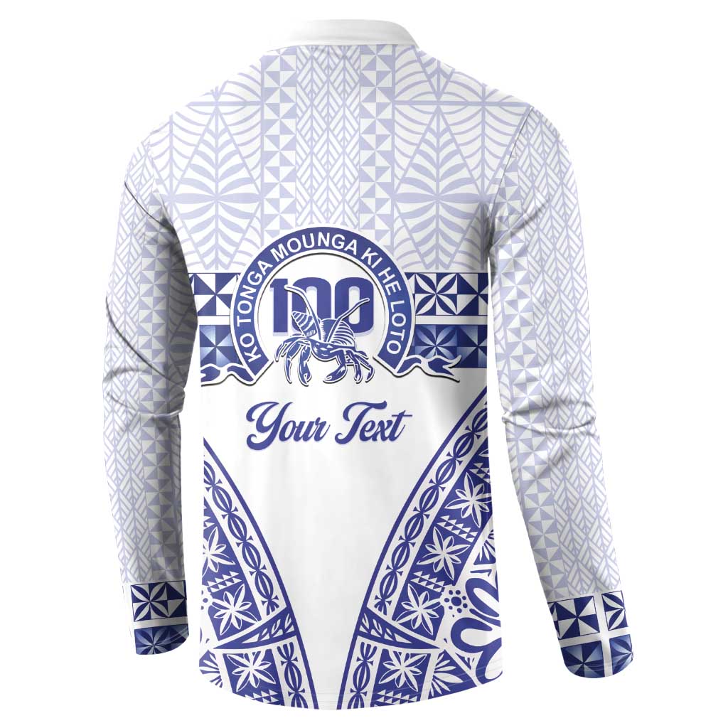 Personalised Queen Salote College Button Sweatshirt Kolisi Fefine 100th Anniversary Kupesi White LT14 - Polynesian Pride