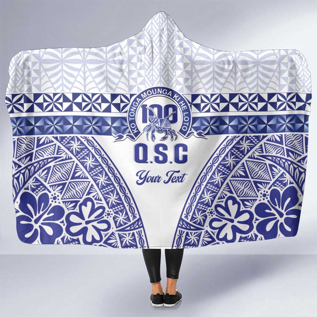 Personalised Queen Salote College Hooded Blanket Kolisi Fefine 100th Anniversary Kupesi White LT14 One Size White - Polynesian Pride