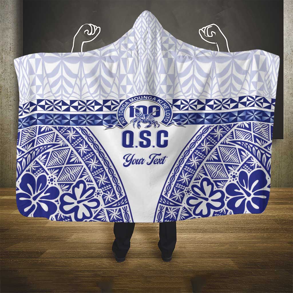 Personalised Queen Salote College Hooded Blanket Kolisi Fefine 100th Anniversary Kupesi White LT14 - Polynesian Pride