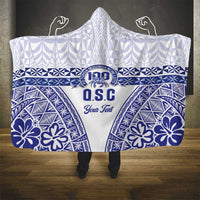 Personalised Queen Salote College Hooded Blanket Kolisi Fefine 100th Anniversary Kupesi White LT14 - Polynesian Pride