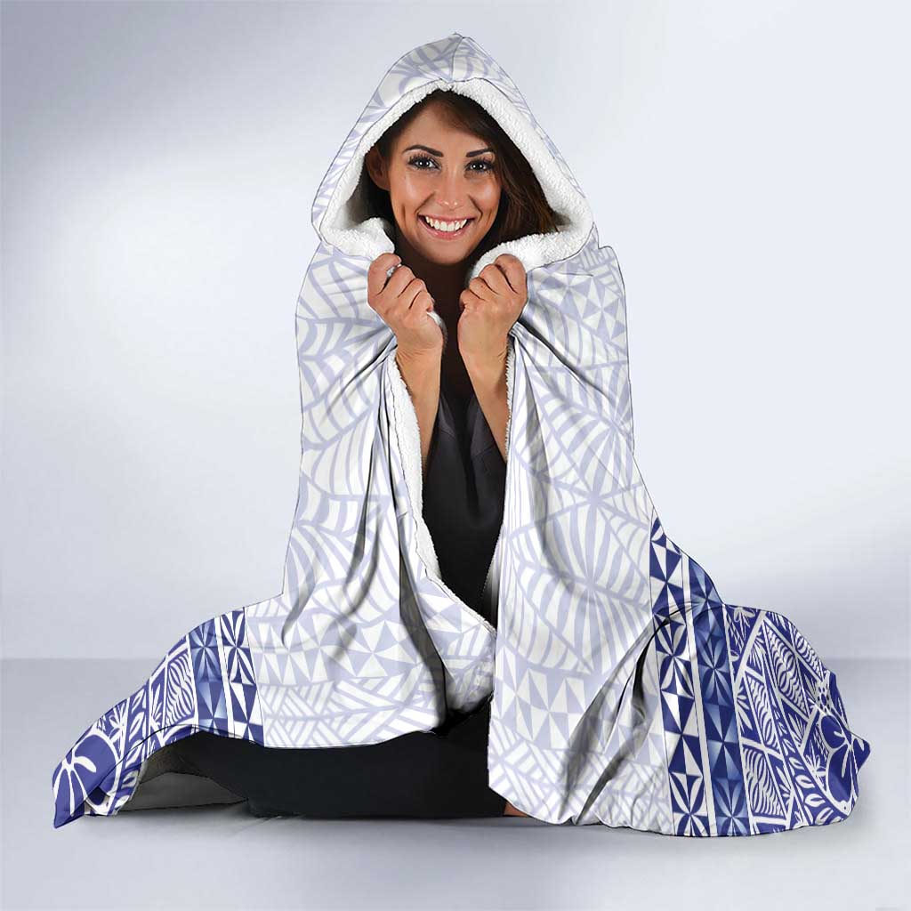 Personalised Queen Salote College Hooded Blanket Kolisi Fefine 100th Anniversary Kupesi White LT14 - Polynesian Pride
