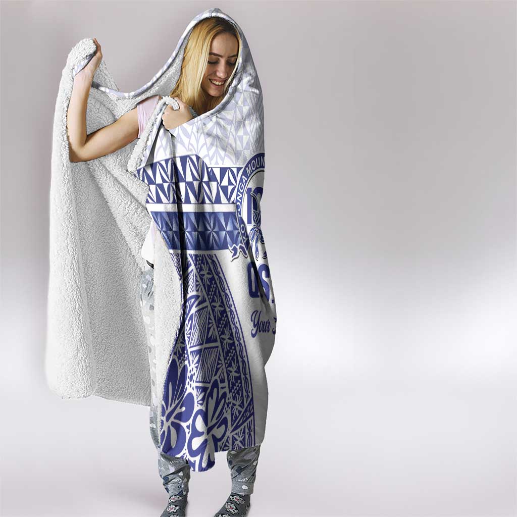 Personalised Queen Salote College Hooded Blanket Kolisi Fefine 100th Anniversary Kupesi White LT14 - Polynesian Pride
