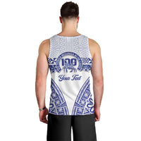 Personalised Queen Salote College Men Tank Top Kolisi Fefine 100th Anniversary Kupesi White LT14 - Polynesian Pride
