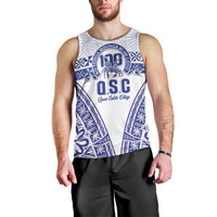 Personalised Queen Salote College Men Tank Top Kolisi Fefine 100th Anniversary Kupesi White LT14 - Polynesian Pride