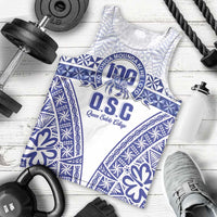 Personalised Queen Salote College Men Tank Top Kolisi Fefine 100th Anniversary Kupesi White LT14 - Polynesian Pride