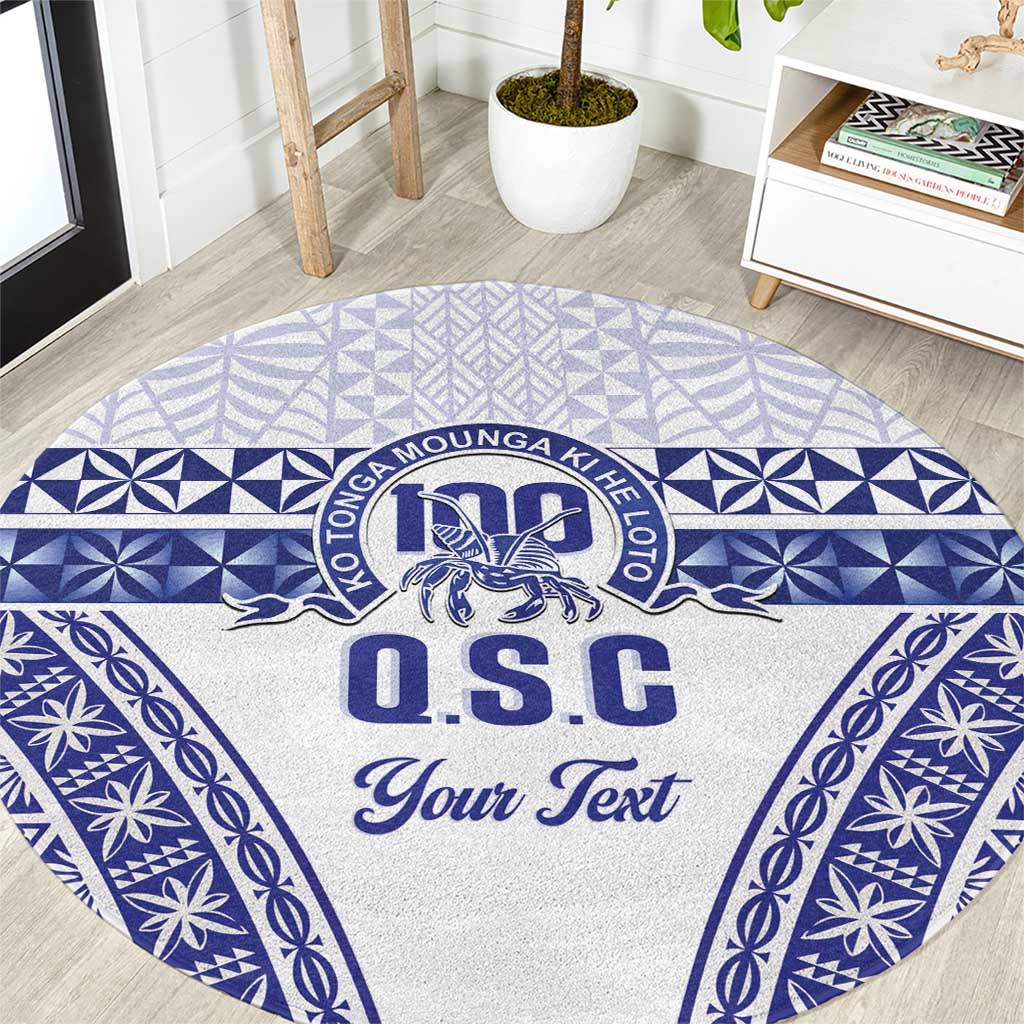 Personalised Queen Salote College Round Carpet Kolisi Fefine 100th Anniversary Kupesi White LT14 White - Polynesian Pride