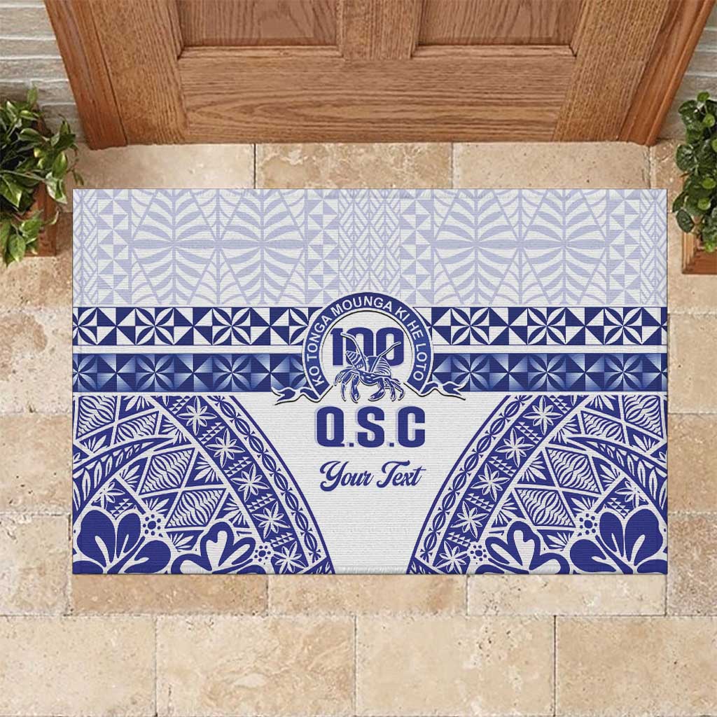 Personalised Queen Salote College Rubber Doormat Kolisi Fefine 100th Anniversary Kupesi White LT14 White - Polynesian Pride