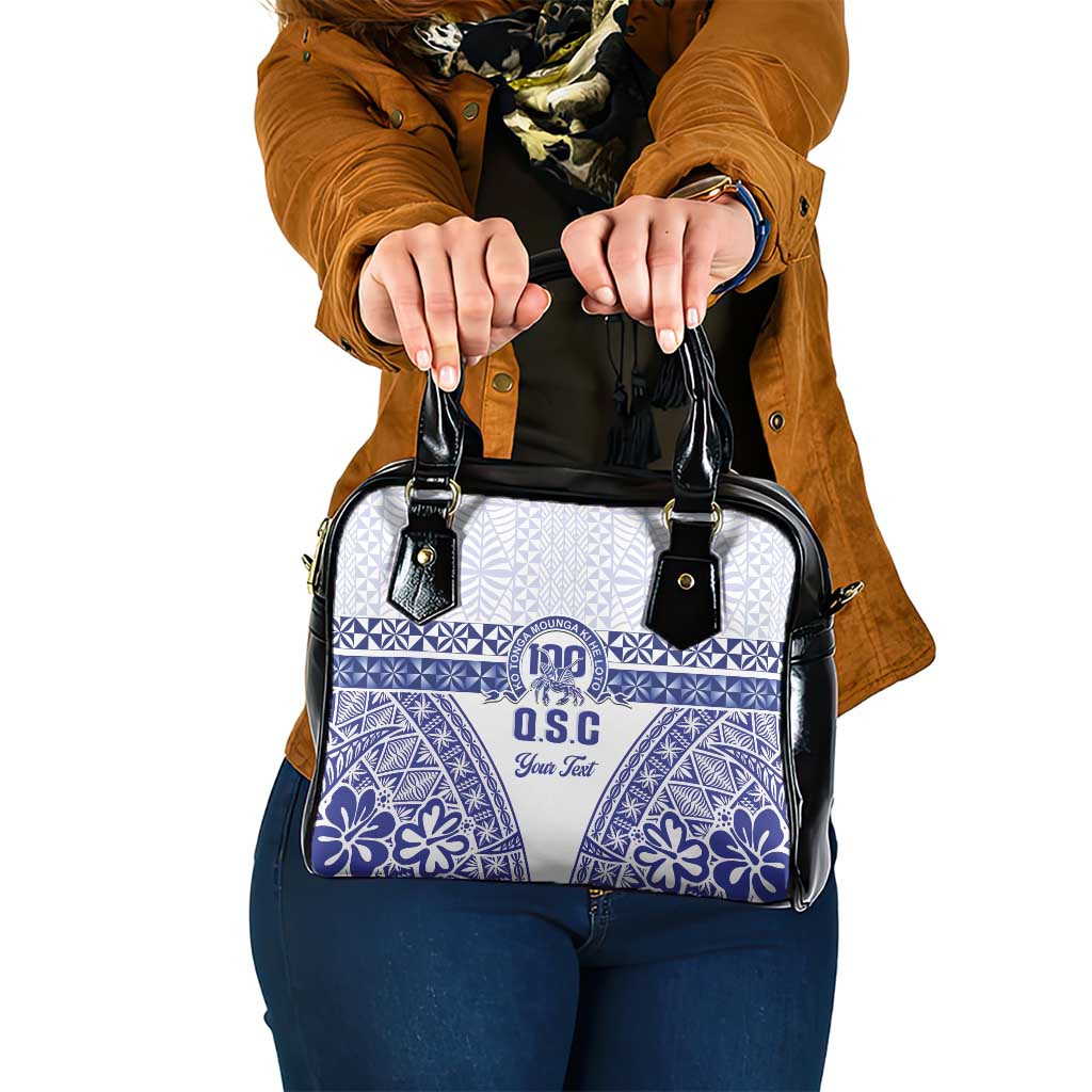Personalised Queen Salote College Shoulder Handbag Kolisi Fefine 100th Anniversary Kupesi White LT14 One Size White - Polynesian Pride