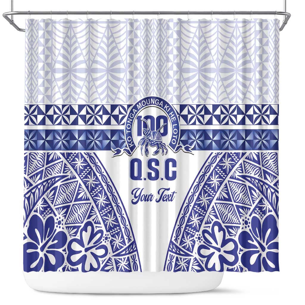 Personalised Queen Salote College Shower Curtain Kolisi Fefine 100th Anniversary Kupesi White LT14 White - Polynesian Pride