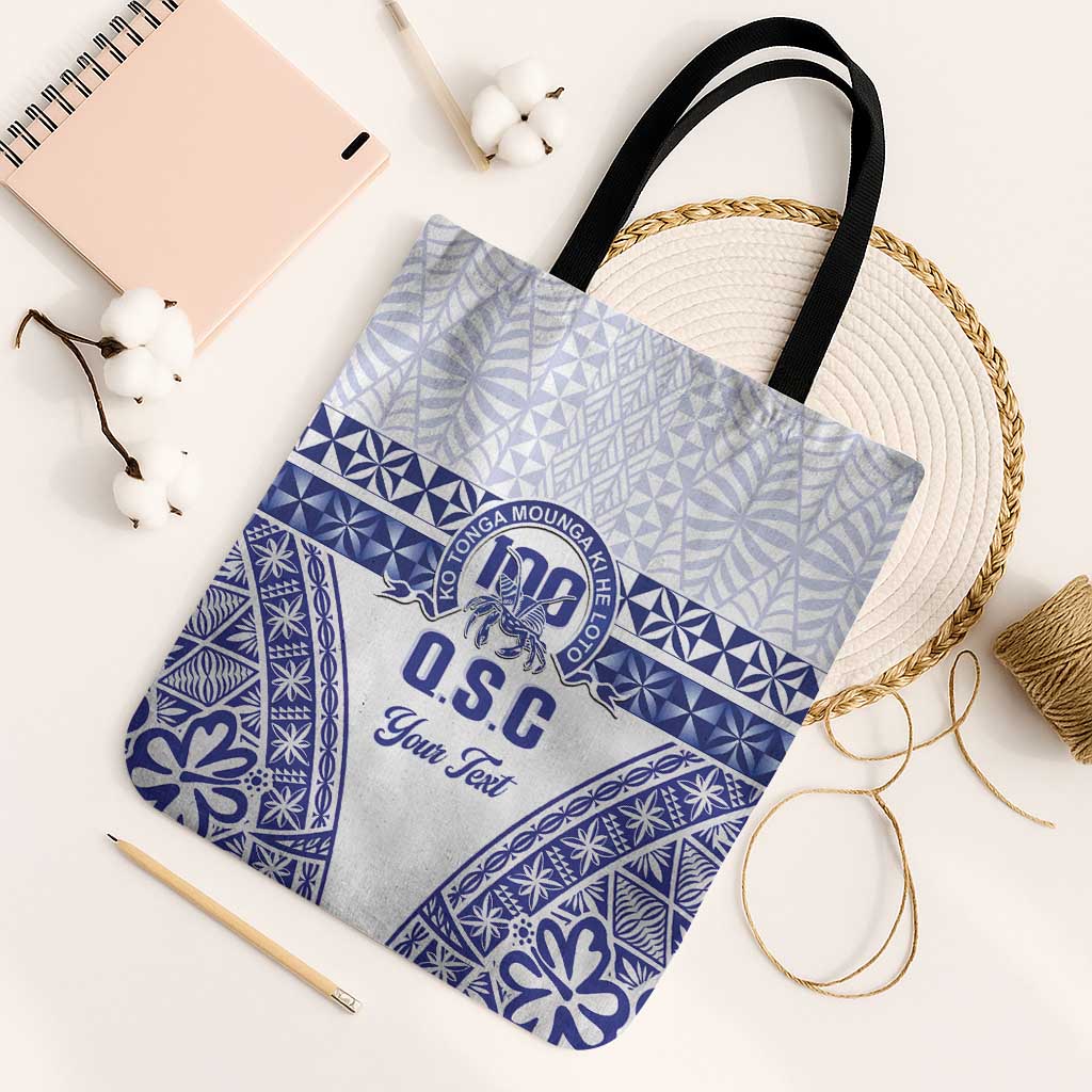 Personalised Queen Salote College Tote Bag Kolisi Fefine 100th Anniversary Kupesi White LT14 Black Strap One Size White - Polynesian Pride