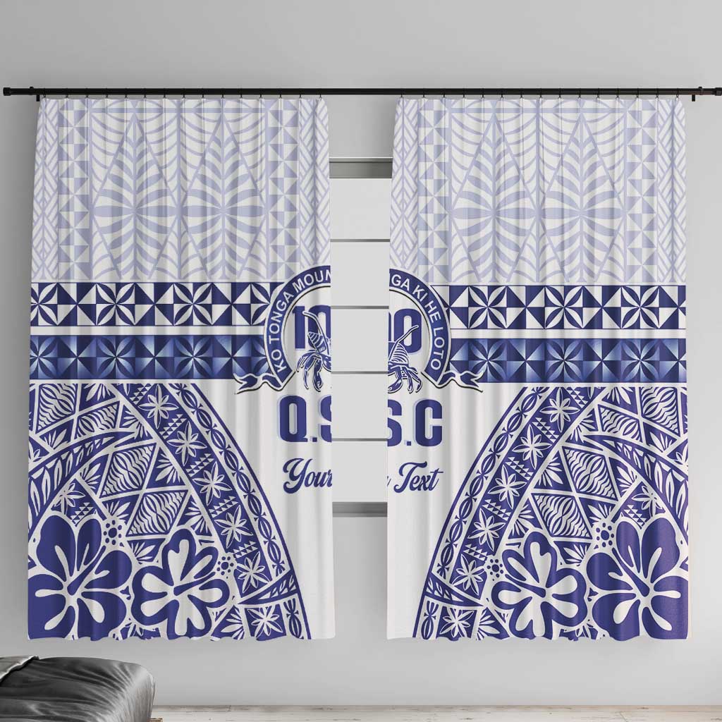 Personalised Queen Salote College Window Curtain Kolisi Fefine 100th Anniversary Kupesi White LT14 With Hooks White - Polynesian Pride
