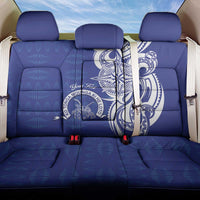 Personalised Queen Salote College Back Car Seat Cover QSC Est 1926 Ngatu Pattern LT14 One Size Blue - Polynesian Pride