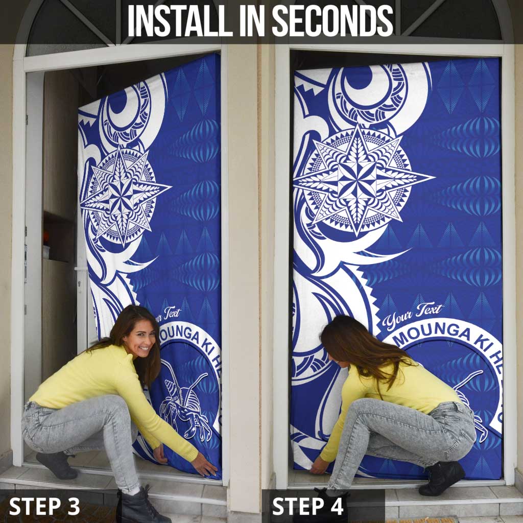 Personalised Queen Salote College Door Cover QSC Est 1926 Ngatu Pattern LT14 - Polynesian Pride