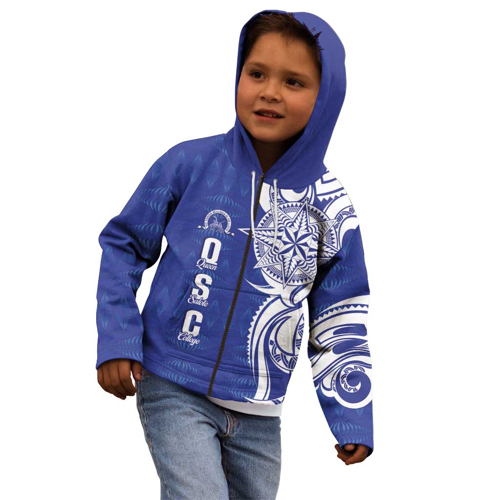 Personalised Queen Salote College Kid Hoodie QSC Est 1926 Ngatu Pattern LT14 - Polynesian Pride