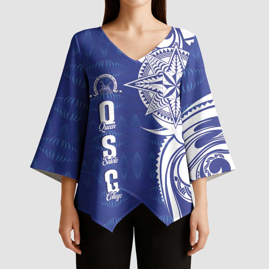 Personalised Queen Salote College Kimono Sleeve Blouse QSC Est 1926 Ngatu Pattern LT14 - Polynesian Pride