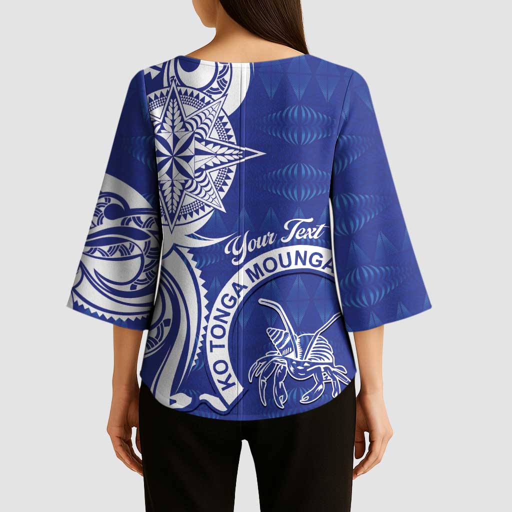 Personalised Queen Salote College Kimono Sleeve Blouse QSC Est 1926 Ngatu Pattern LT14 - Polynesian Pride