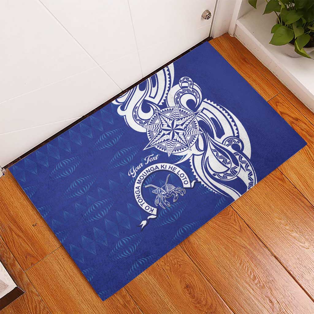 Personalised Queen Salote College Rubber Doormat QSC Est 1926 Ngatu Pattern LT14 - Polynesian Pride
