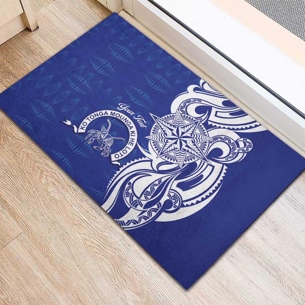 Personalised Queen Salote College Rubber Doormat QSC Est 1926 Ngatu Pattern LT14 - Polynesian Pride