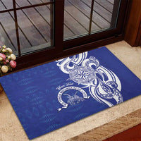 Personalised Queen Salote College Rubber Doormat QSC Est 1926 Ngatu Pattern LT14 - Polynesian Pride