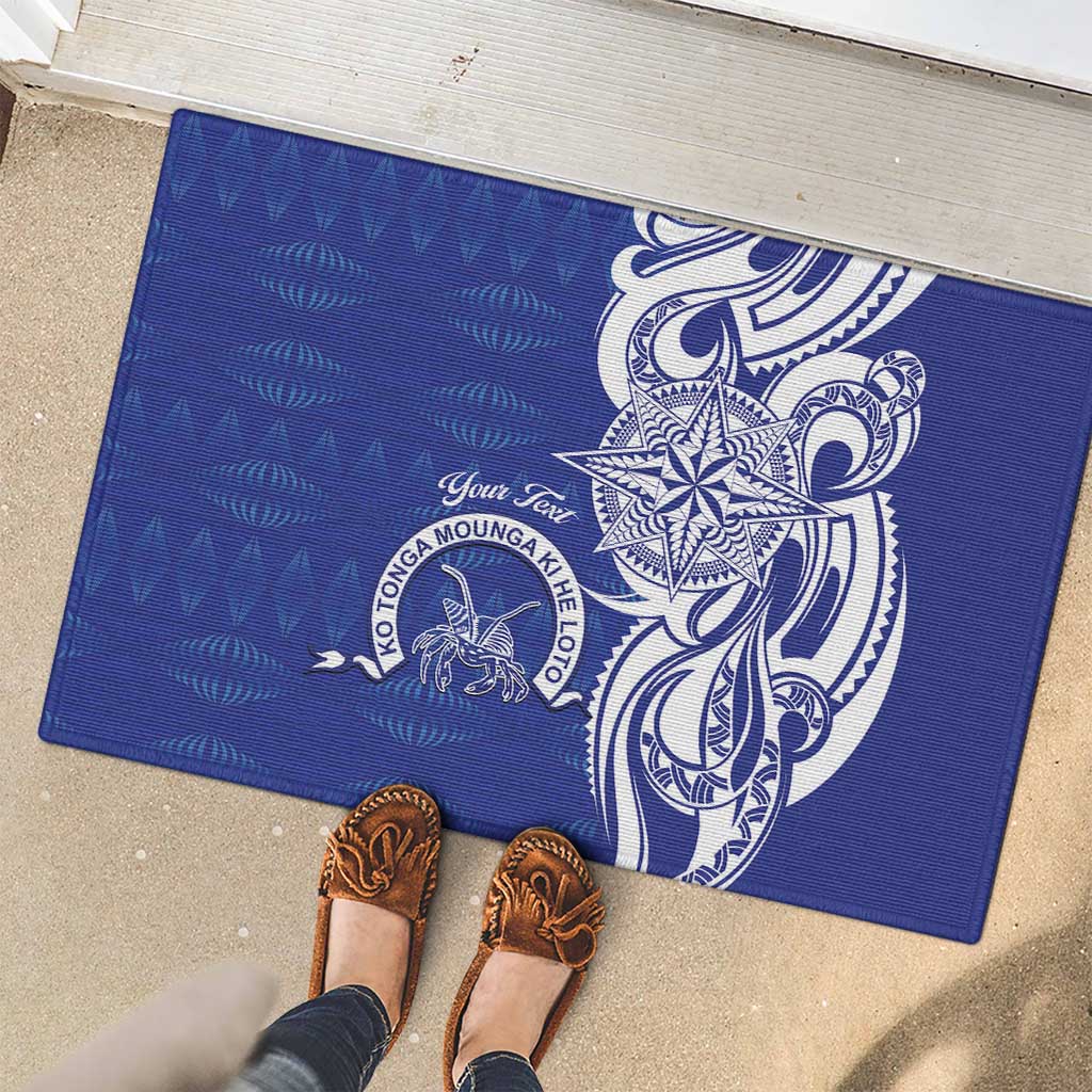 Personalised Queen Salote College Rubber Doormat QSC Est 1926 Ngatu Pattern LT14 - Polynesian Pride