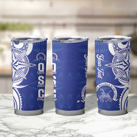 Personalised Queen Salote College Tumbler Cup QSC Est 1926 Ngatu Pattern LT14 - Polynesian Pride