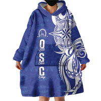 Personalised Queen Salote College Wearable Blanket Hoodie QSC Est 1926 Ngatu Pattern LT14 - Polynesian Pride