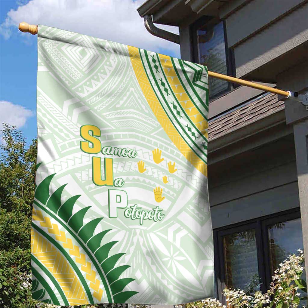 Samoa Ua Potopoto Garden Flag SUP Est 2025 Samoan Pattern LT14 - Polynesian Pride
