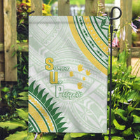 Samoa Ua Potopoto Garden Flag SUP Est 2025 Samoan Pattern LT14 Garden Flag White - Polynesian Pride