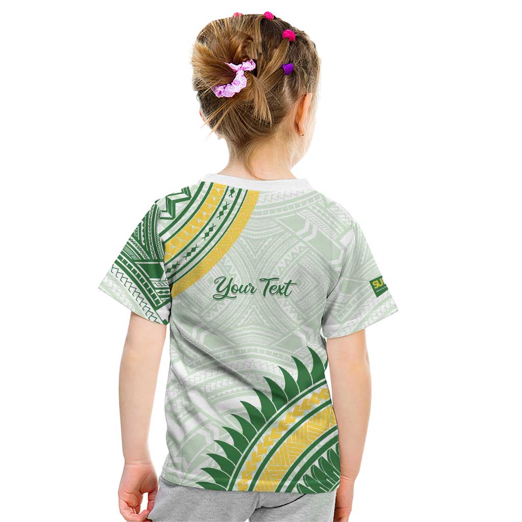 Personalised Samoa Ua Potopoto Kid T Shirt SUP Est 2025 Samoan Pattern LT14 - Polynesian Pride