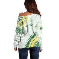 Personalised Samoa Ua Potopoto Off Shoulder Sweater SUP Est 2025 Samoan Pattern LT14 - Polynesian Pride