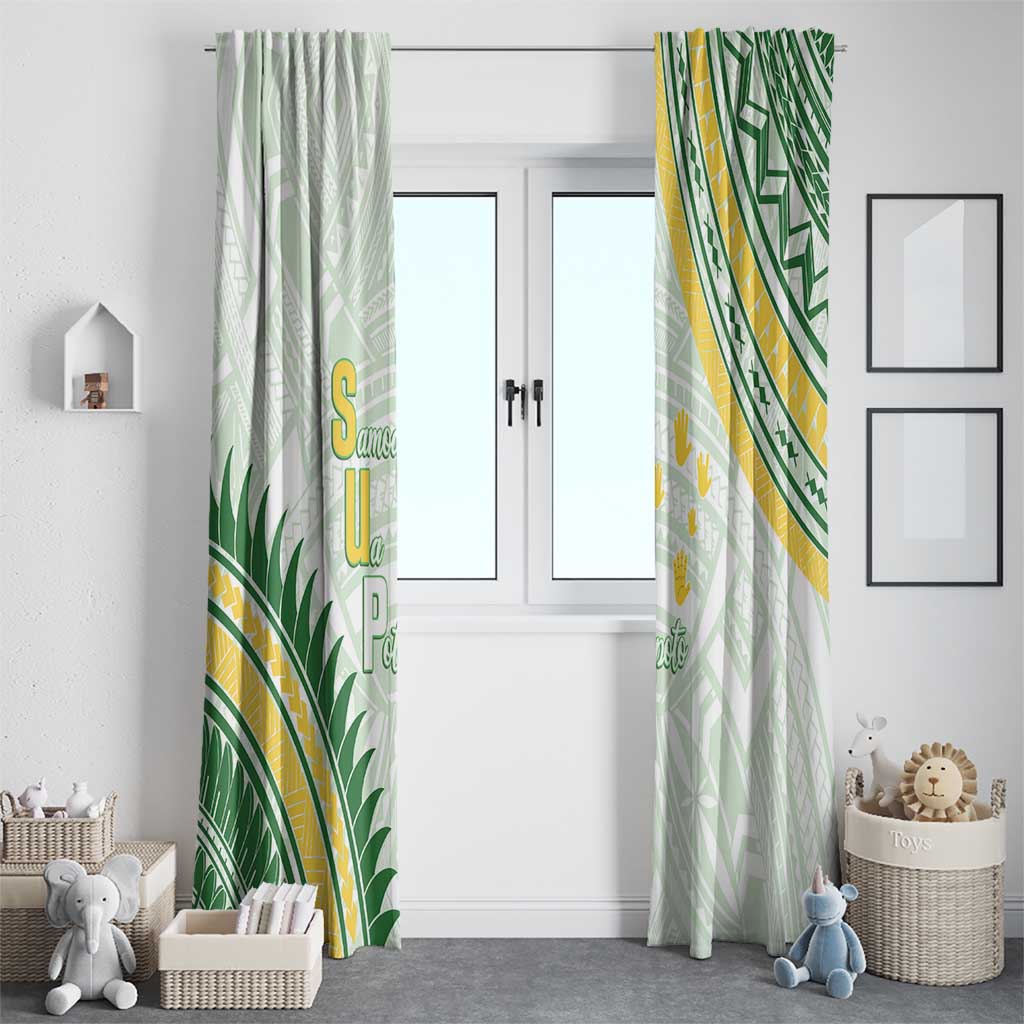 Samoa Ua Potopoto Window Curtain SUP Est 2025 Samoan Pattern LT14 - Polynesian Pride
