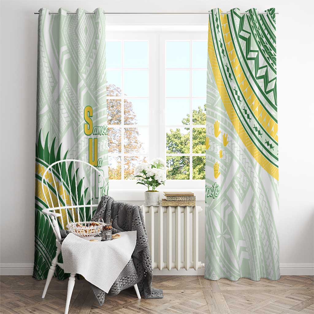 Samoa Ua Potopoto Window Curtain SUP Est 2025 Samoan Pattern LT14 - Polynesian Pride