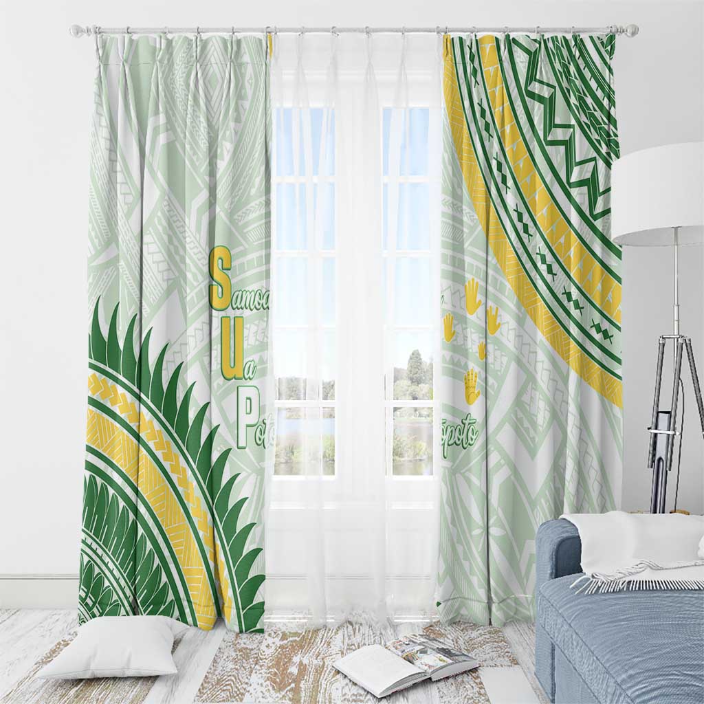 Samoa Ua Potopoto Window Curtain SUP Est 2025 Samoan Pattern LT14 - Polynesian Pride