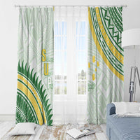 Samoa Ua Potopoto Window Curtain SUP Est 2025 Samoan Pattern LT14 - Polynesian Pride