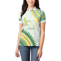 Personalised Samoa Ua Potopoto Women Polo Shirt SUP Est 2025 Samoan Pattern LT14 - Polynesian Pride