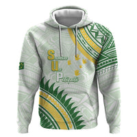 Personalised Samoa Ua Potopoto Zip Hoodie SUP Est 2025 Samoan Pattern LT14 Pullover Hoodie White - Polynesian Pride